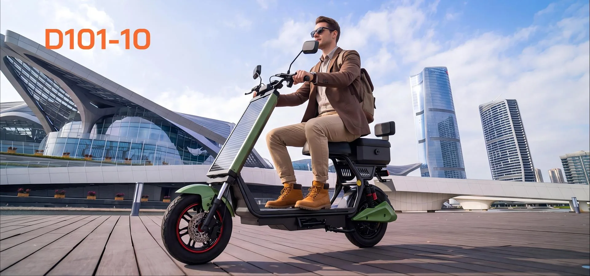 Laineng D101-10 Solar Scooter - overview hero