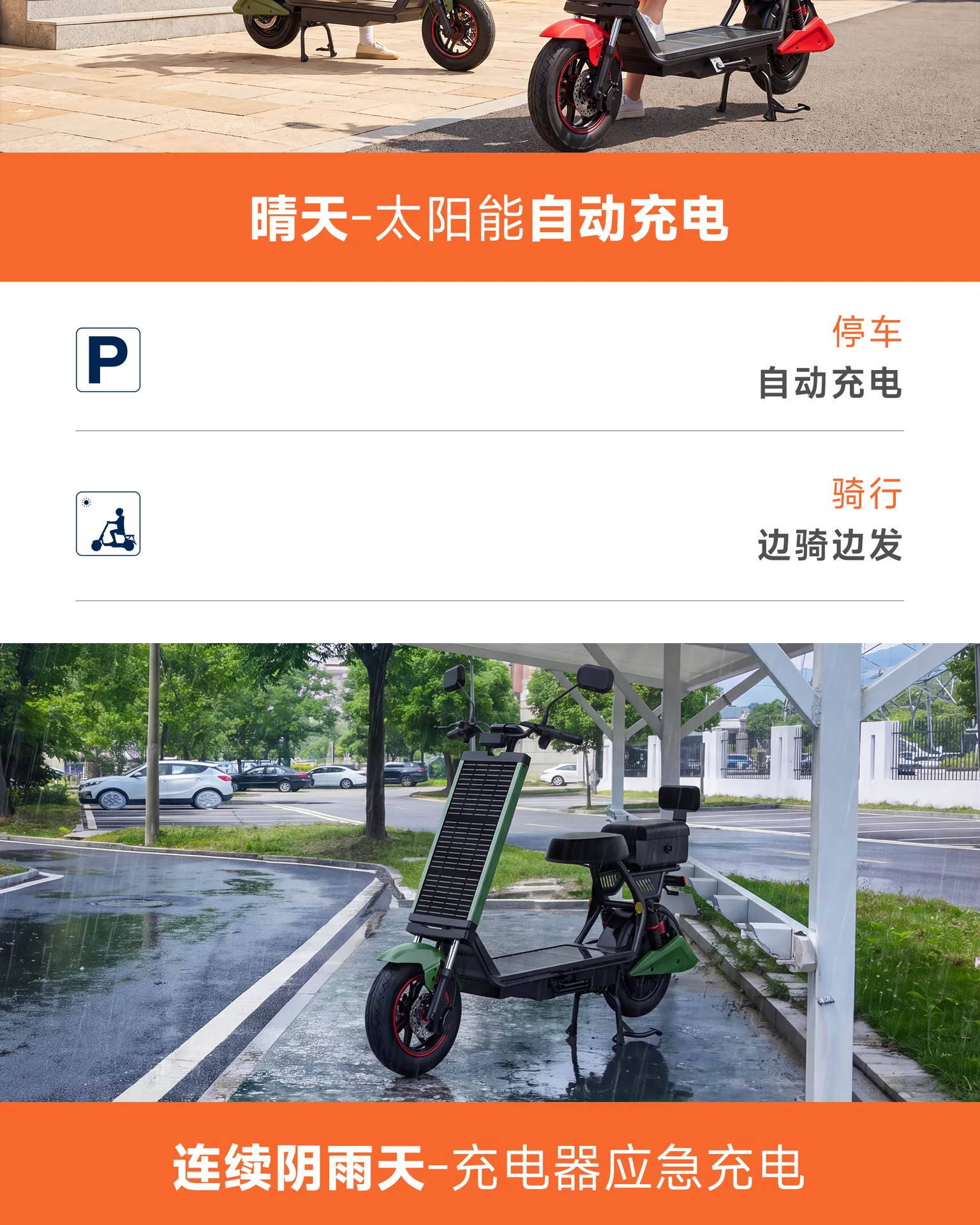 Laineng D101-10 Solar Scooter - section 2