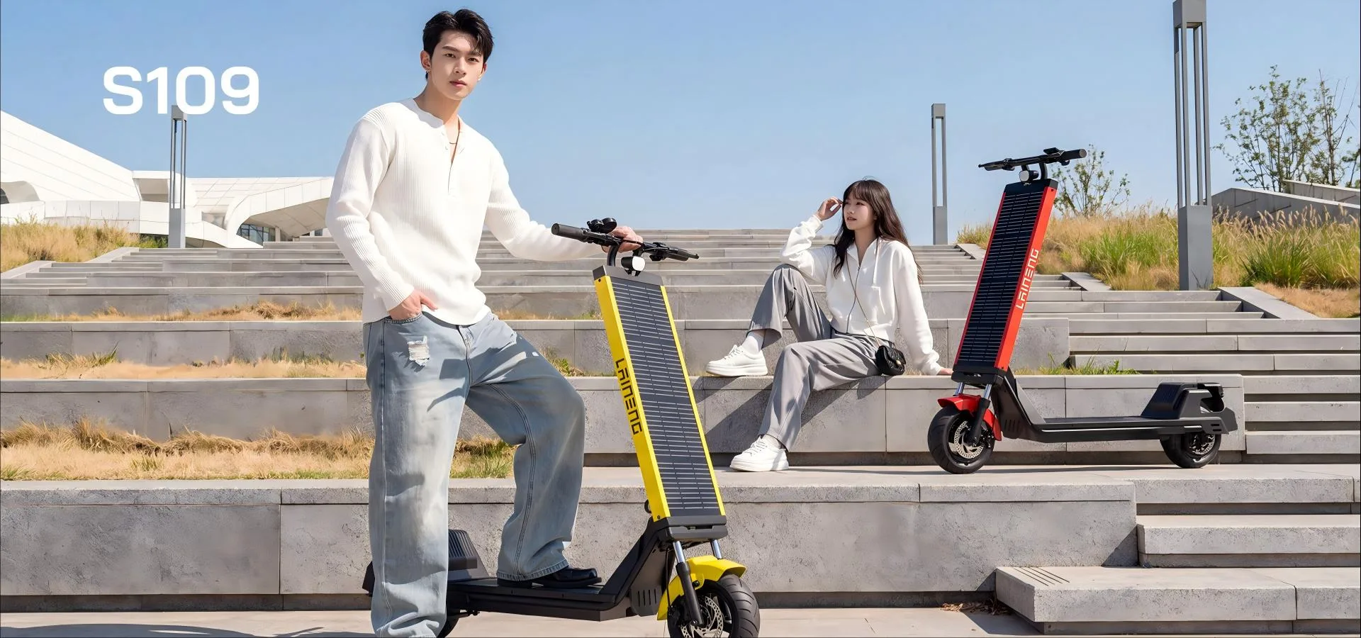 Laineng S109 Solar Scooter - overview hero